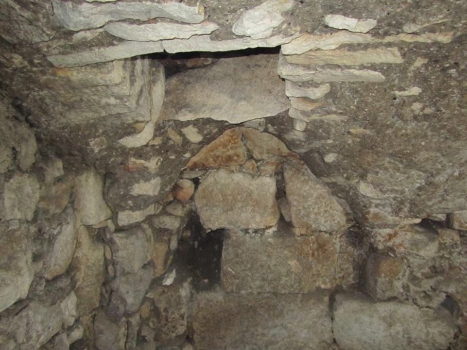 One of the openings in the pillars, may be used for ventilation